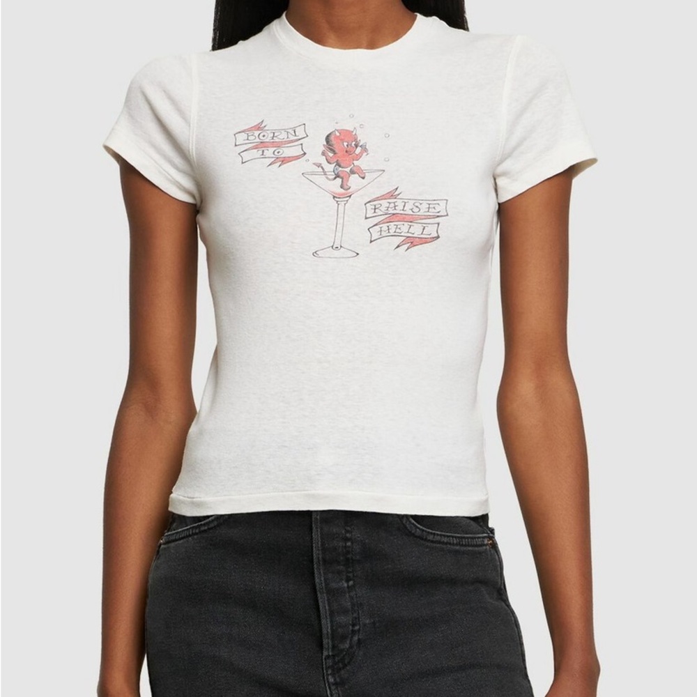 RE/DONE - 90s Raise Hell Printed Cotton T-shirt